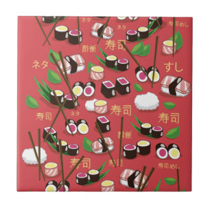 Azulejo De Cerâmica Sushi Vermelho