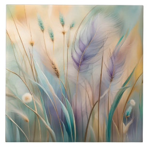 Azulejo De Cerâmica Suspiros de Abstrato de Pastel da Natureza, Graus