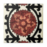 Azulejo De Cerâmica Suzani Style - Padrão Floral Decorativo<br><div class="desc">Esta design decorativa floral de Chariklia Zarris é feita para imitar tapeçarias no estilo suzani. Estes têxteis tribais são originários da Ásia Central e rastreiam sua ancestralidade até o século 15. Possuir um pedaço da história comprando este padrão!</div>