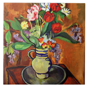 Azulejo De Cerâmica Suzanne Valadon - Vase of Flowers, 1930