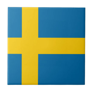 Azulejo De Cerâmica Sveriges Flagga - bandeira da suecia - bandeira