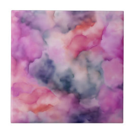 Azulejo De Cerâmica Swirls of Purple Marble 