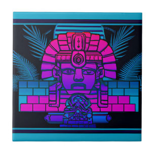 Azulejo De Cerâmica Synthwave Pharaoh