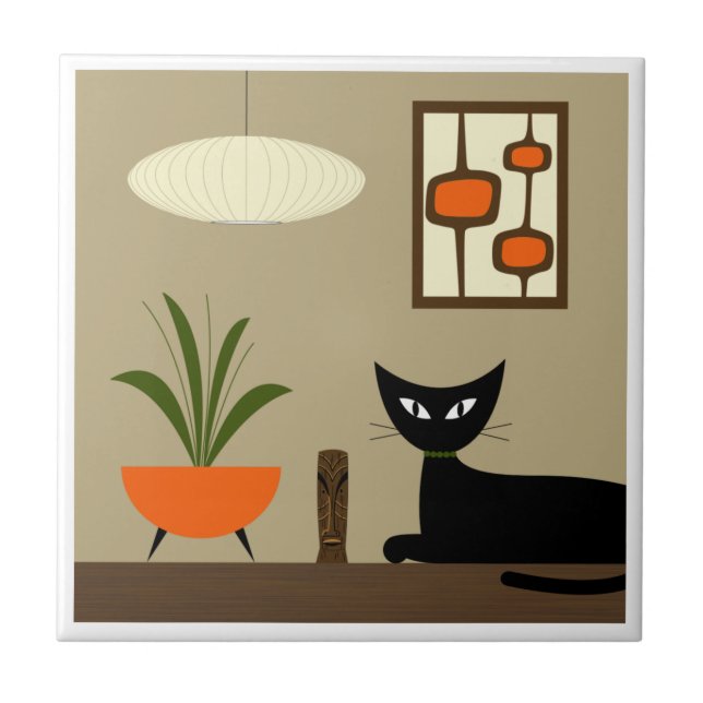 Azulejo De Cerâmica Tabletop Cat com Mod Pods (Frente)