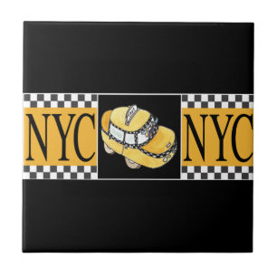 Azulejo De Cerâmica Tabuleiro de Táxi NYC