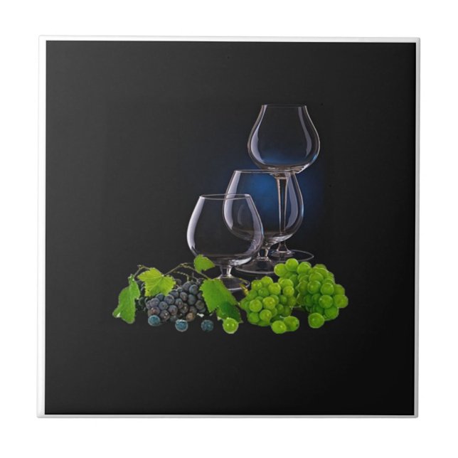 Azulejo De Cerâmica Taças de Vinho (Frente)