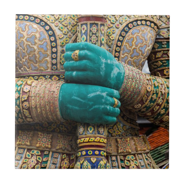 Azulejo De Cerâmica Tailândia, Banguecoque, Grande Palácio (Frente)