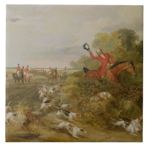 Azulejo De Cerâmica Tampando em cães, o Salão do solteiro, 1836 (ól