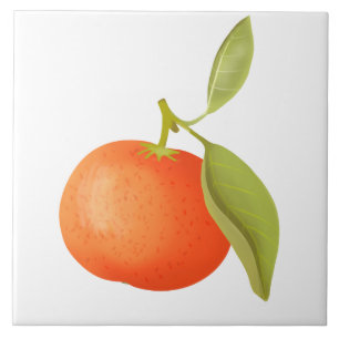 Azulejo De Cerâmica tangerina suculenta