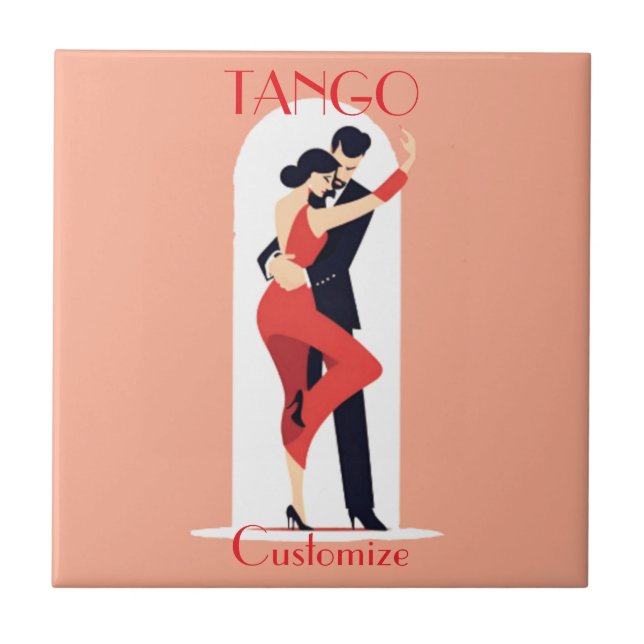 Azulejo De Cerâmica Tango Dancers Thunder_Cove (Frente)
