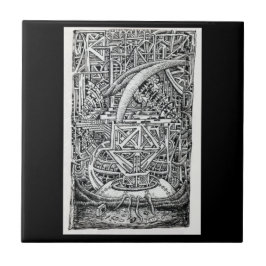 Azulejo De Cerâmica Tanque do tentáculo por Brian Benson