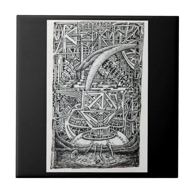 Azulejo De Cerâmica Tanque do tentáculo por Brian Benson (Frente)