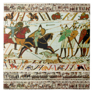 AZULEJO DE CERÂMICA  TAPESIA BAYEUX, BATALHA DE HASTINGS, KNIGHTS NORMA