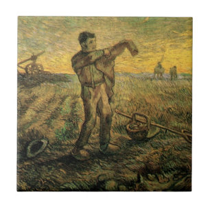 Azulejo De Cerâmica Tarde - Fim do Dia de Vincent van Gogh