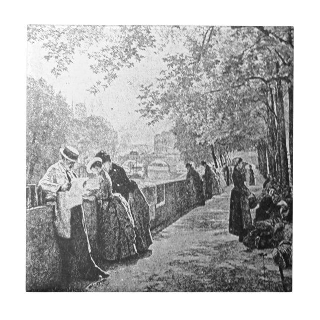 Azulejo De Cerâmica Tarde parisiense (Frente)