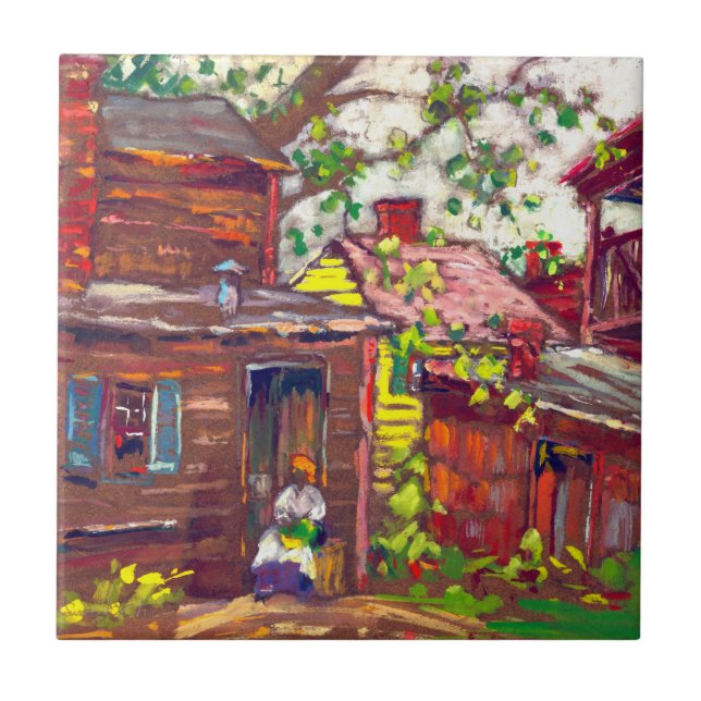 Azulejo De Cerâmica Tarefa 1910 da noite (Frente)