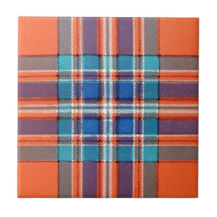 AZULEJO DE CERÂMICA TARTAN DA FAMÍLIA DE MACFARLANE