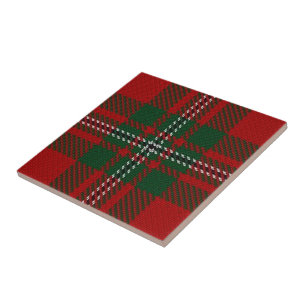 Azulejo De Cerâmica Tartan de Expressões Escocesas Clan MacGregor Greg