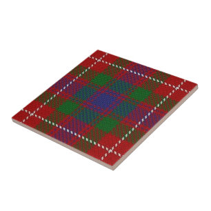 Azulejo De Cerâmica Tartan de Expressões Escocesas do Clã Fraser de Lo