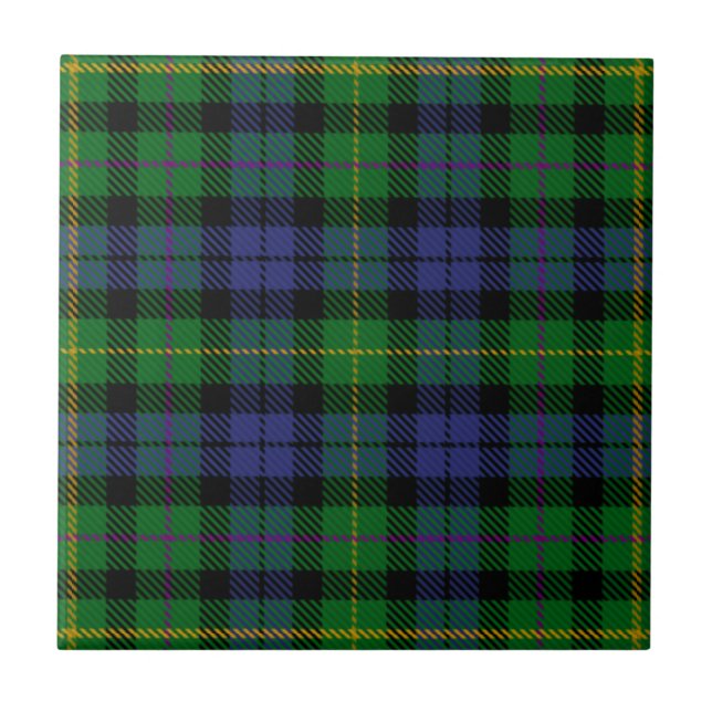 Azulejo De Cerâmica Tartan de MacBride (Frente)
