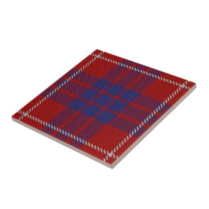 Azulejo De Cerâmica Tartan escocês das expressões de Hamilton do cl