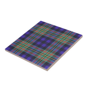 Azulejo De Cerâmica Tartan escocês das expressões de MacLellan do clã