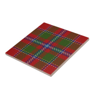 Azulejo De Cerâmica Tartan escocês do vermelho das expressões de