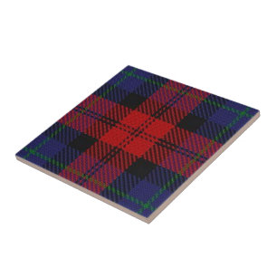 Azulejo De Cerâmica Tartan escocês do vermelho das expressões de
