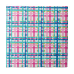 Azulejo De Cerâmica Tartan, padrão de xadrez
