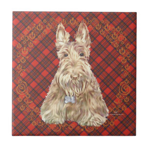 Azulejo De Cerâmica Tartan Scottie Trigo