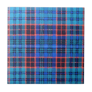 AZULEJO DE CERÂMICA TARTAN VELHO DA FAMÍLIA DE STEWART