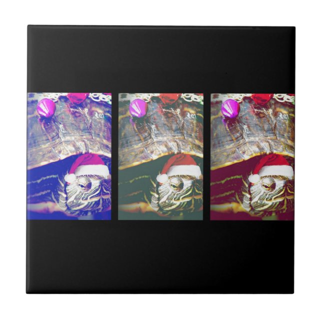 Azulejo De Cerâmica Tartaruga de Natal (Frente)