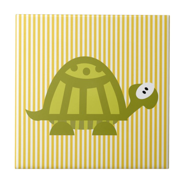 Azulejo De Cerâmica Tartaruga verde (Frente)