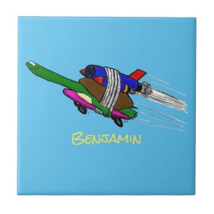 Azulejo De Cerâmica Tartaruga voadora