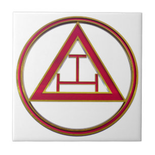 Azulejo De Cerâmica Tau real triplicar-se do arco