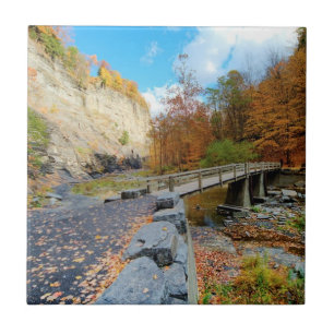 Azulejo De Cerâmica Taughannock cai parque estadual