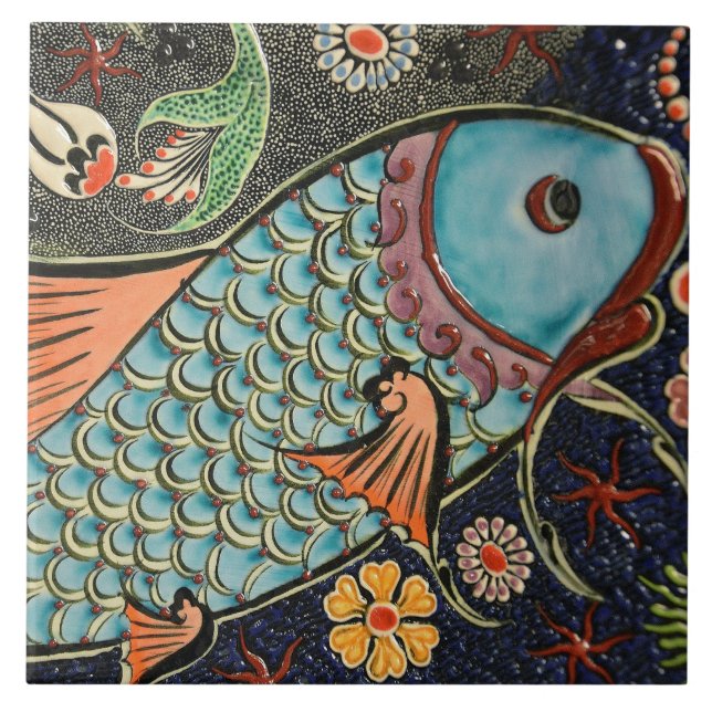 Azulejo De Cerâmica TC22-16 do peixe (Frente)