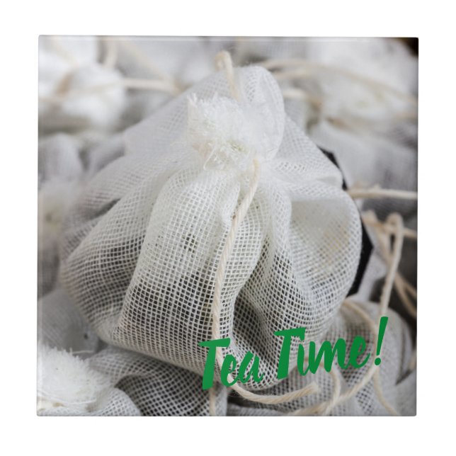 Azulejo De Cerâmica Tea Time Bag para amantes de chá (Frente)