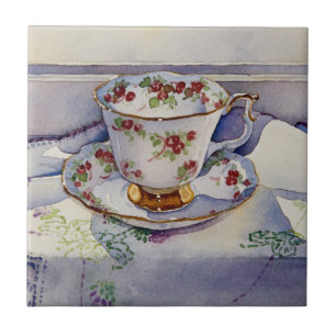 Azulejo De Cerâmica Teacup 1799 no linho