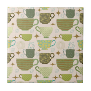 Azulejo De Cerâmica Teacup Moderno do meio século