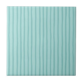 Azulejo De Cerâmica Teal Blue Stripes