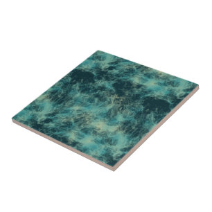 Azulejo De Cerâmica Teal Marble Abstrato