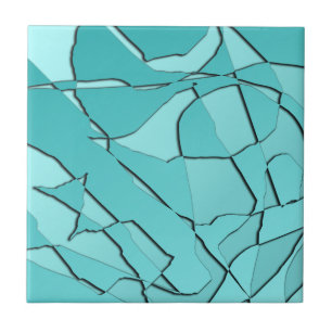 Azulejo De Cerâmica Teal Quebrado
