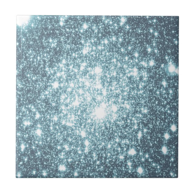 Azulejo De Cerâmica Teal Stars (Frente)