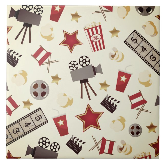 Azulejo De Cerâmica Teatro/Teatro de Filmes em Ação Retroativa (Frente)