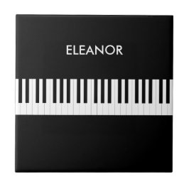 Azulejo De Cerâmica Teclado de Piano Teclas Pretas e Brancas Personali