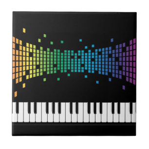 Azulejo De Cerâmica Teclado instrumental para piano de música multico