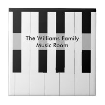 Teclas de Piano Nome da Família Personalizado Sala