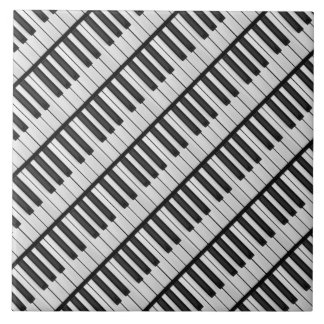 Azulejo De Cerâmica Teclas de Piano Preto e Branco