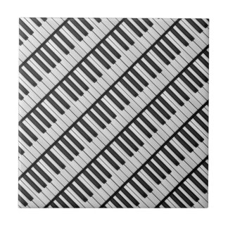 Azulejo De Cerâmica Teclas de Piano Preto e Branco